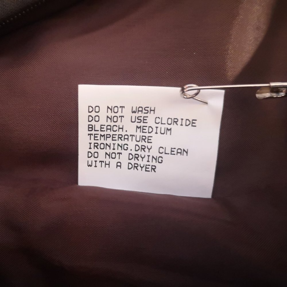 Barney's New York Ladies Size 8 Dark Brown Lined Made in Italy Lined Skirt - Picture 7 of 9